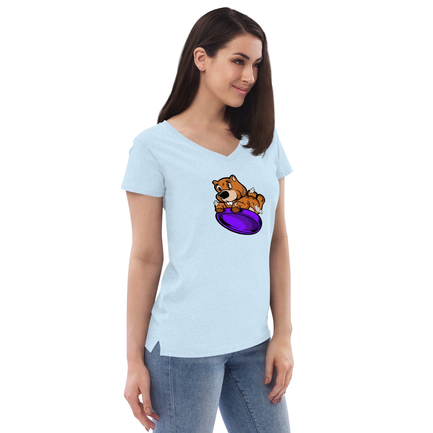 Women’s recycled v-neck t-shirt