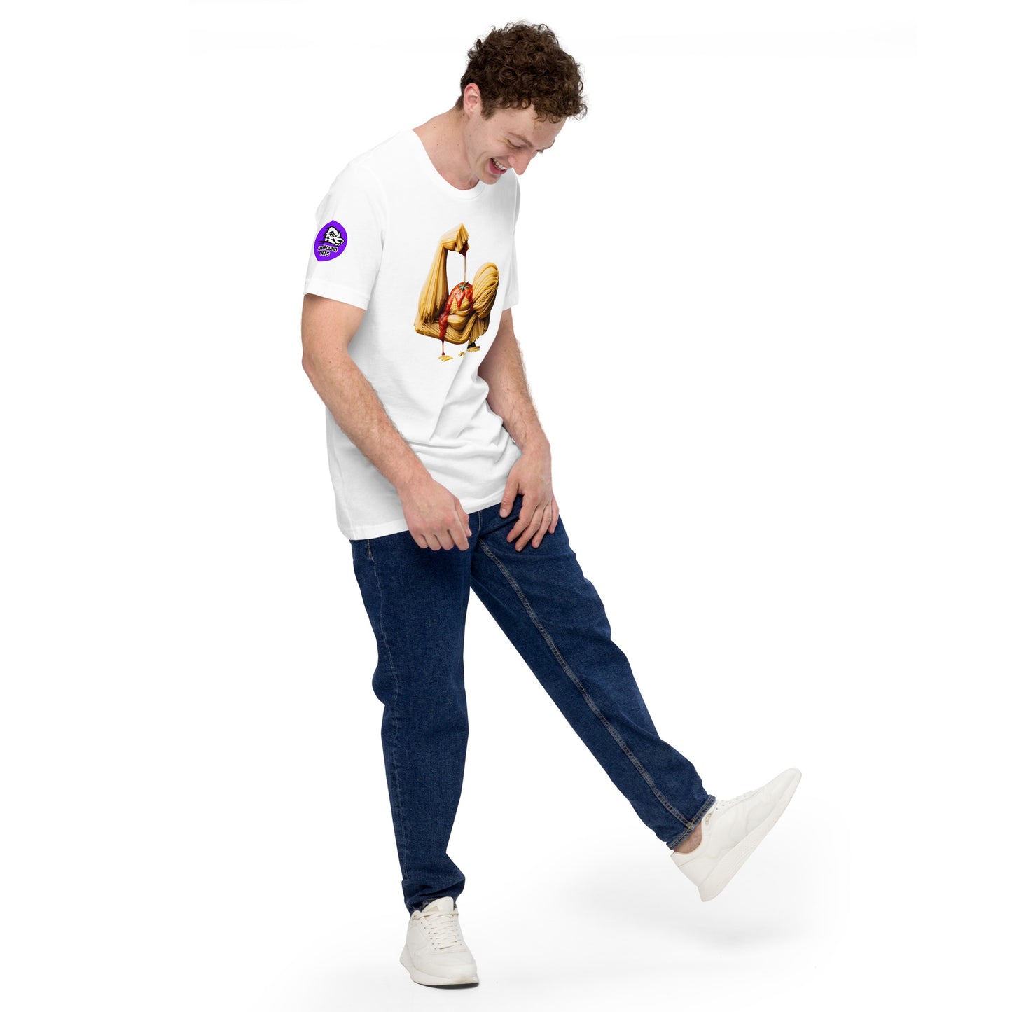 Noodle Arm cotton T-shirt