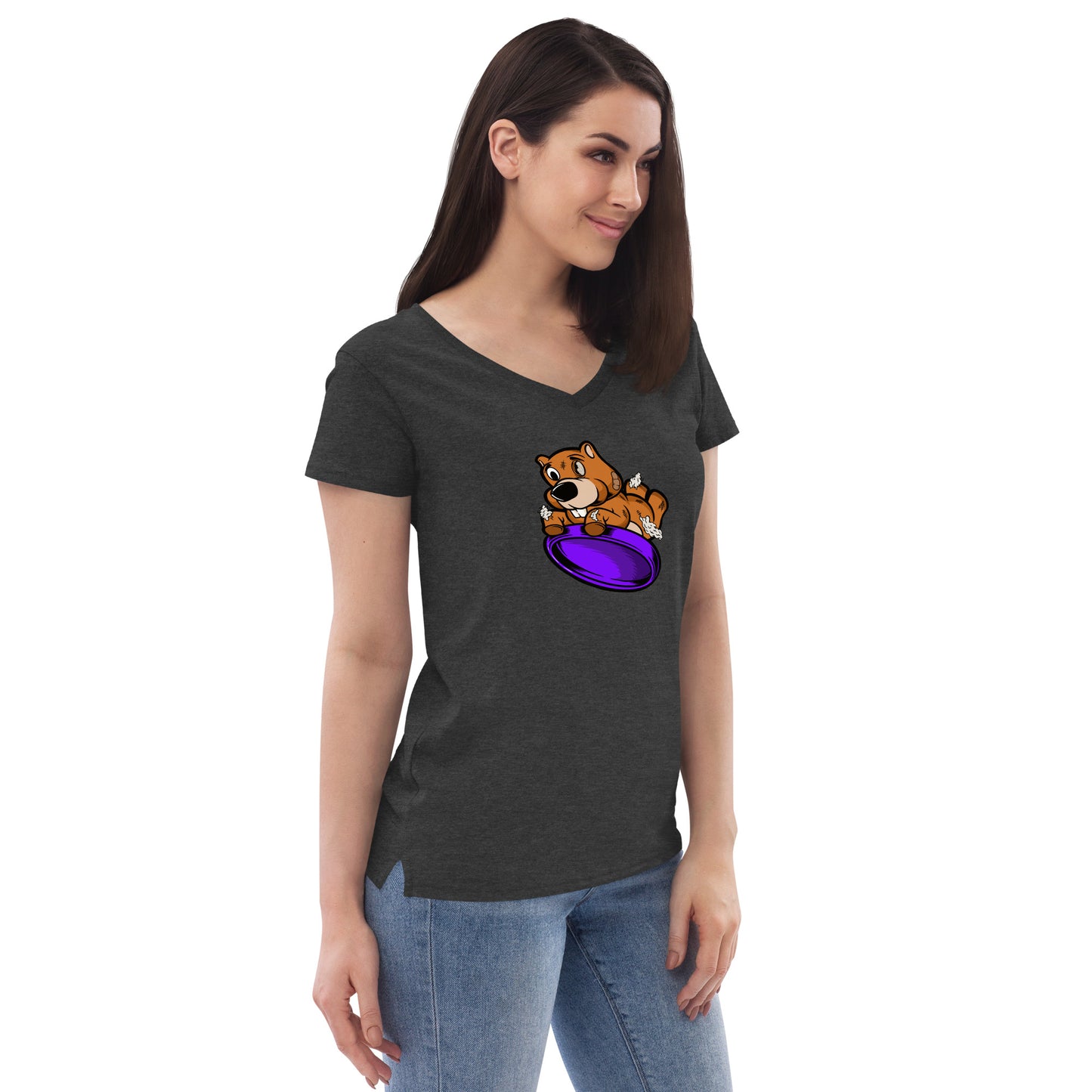 Women’s recycled v-neck t-shirt