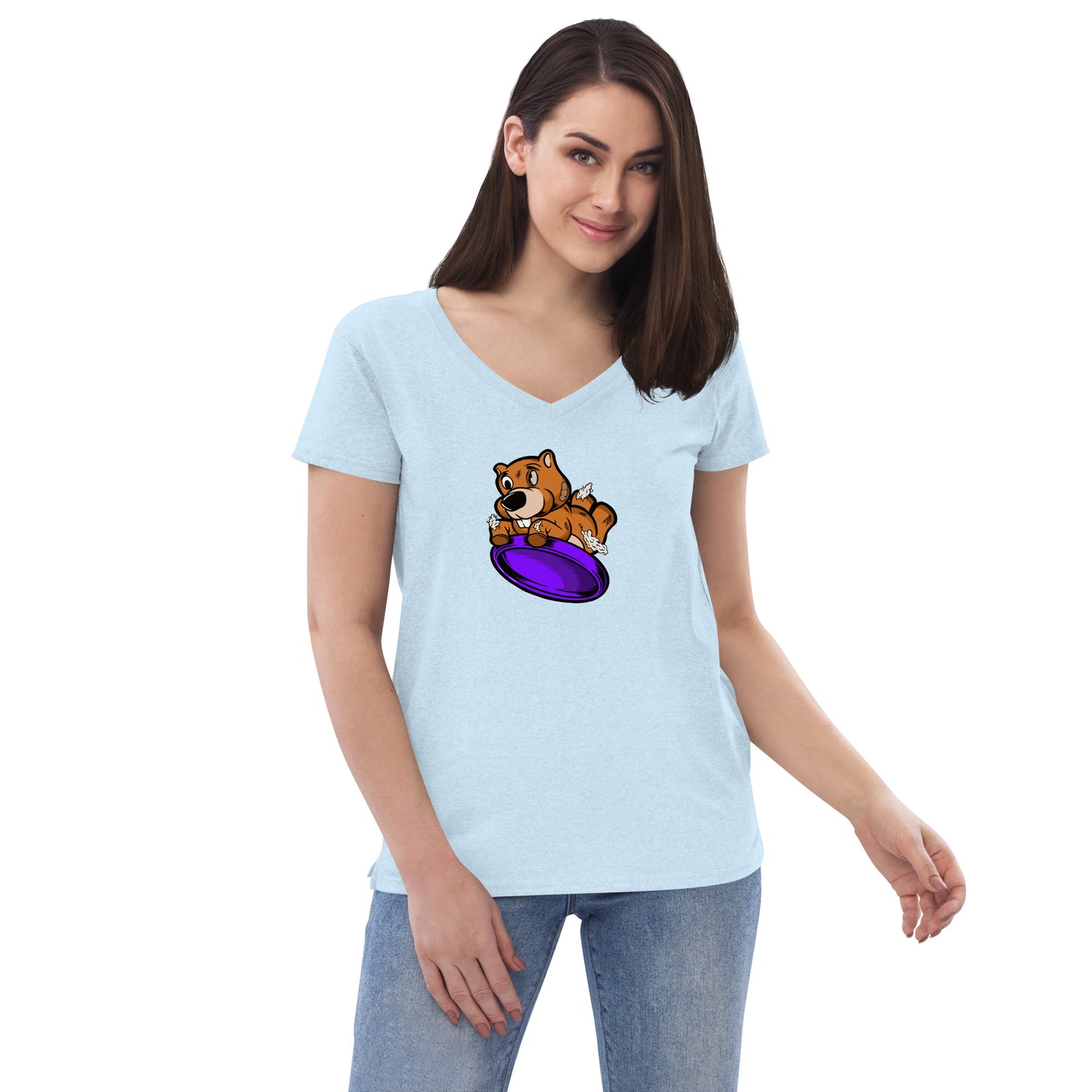 Women’s recycled v-neck t-shirt