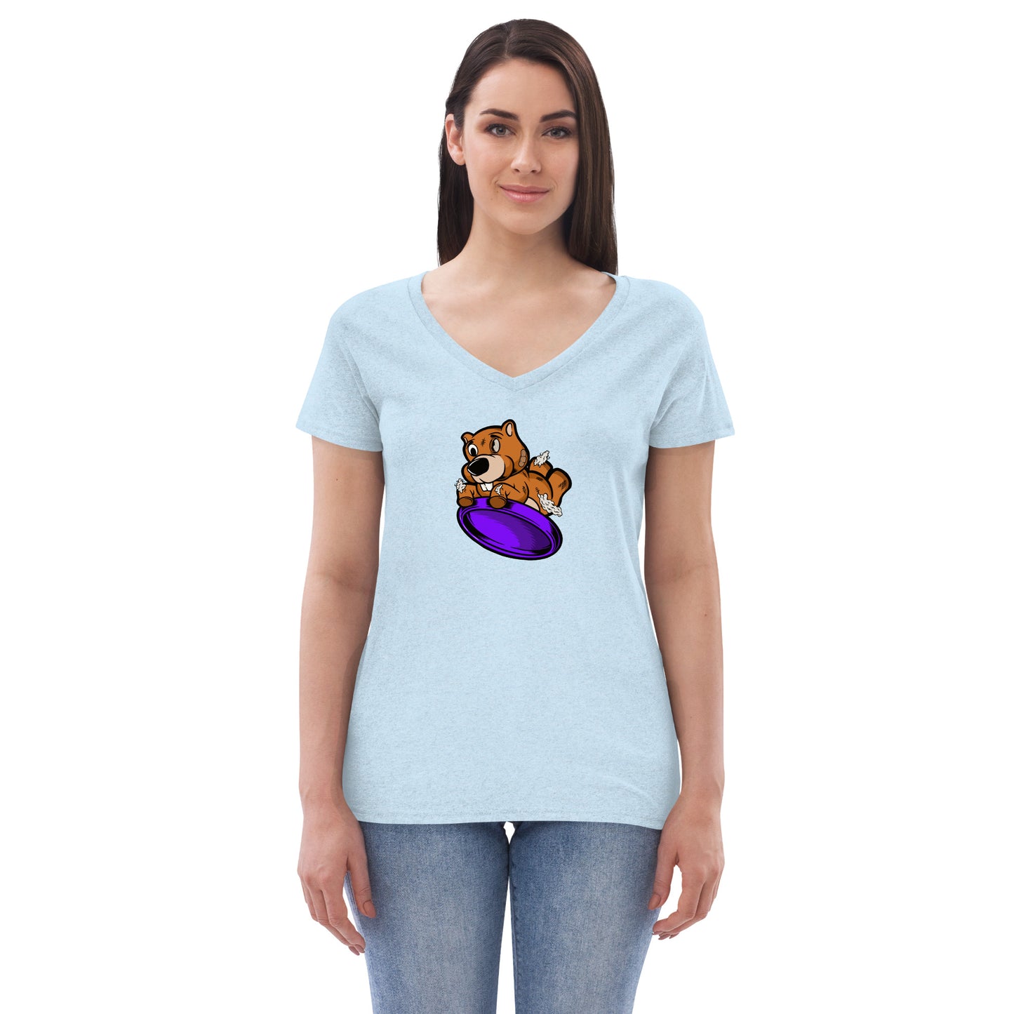 Women’s recycled v-neck t-shirt