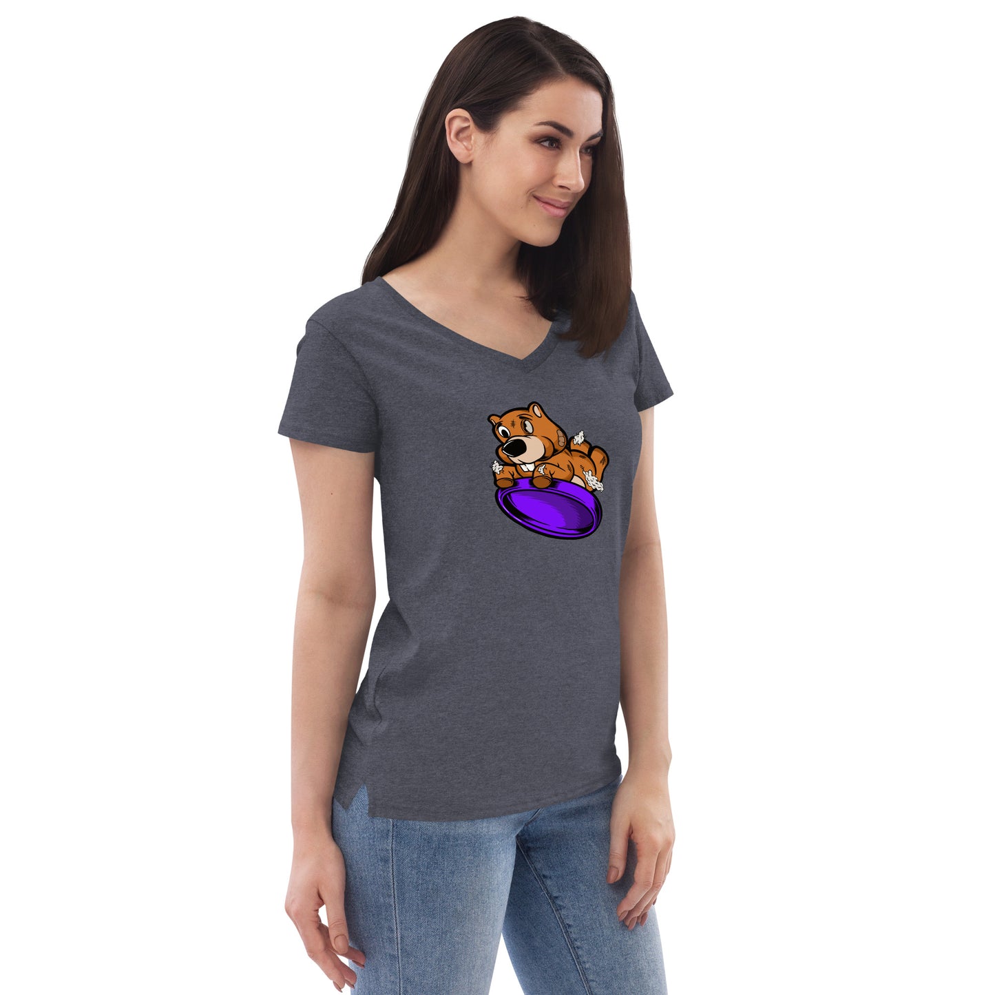Women’s recycled v-neck t-shirt
