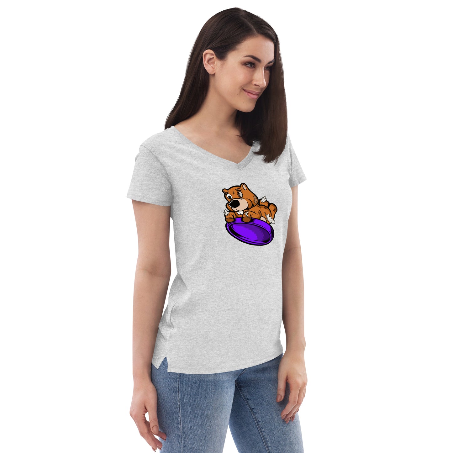 Women’s recycled v-neck t-shirt